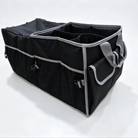 Organisateur de coffre de voiture pliable Wazir avec compartiments étanches, multi-poches en maille, en polyester, pour rangement extérieur et voyage