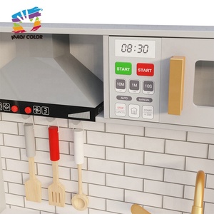 Nouvelle sortie 2020 : <span class=keywords><strong>Cuisine</strong></span> électronique <span class=keywords><strong>en</strong></span> <span class=keywords><strong>bois</strong></span> pour enfants avec machine à glaçons, lave-linge et réfrigérateur W10C514 - Product Image 5
