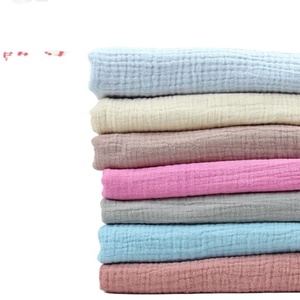 Robe super douce pour bébé, tissu <span class=keywords><strong>de</strong></span> mousseline 100% <span class=keywords><strong>coton</strong></span> biologique à <span class=keywords><strong>double</strong></span> <span class=keywords><strong>gaze</strong></span> par rouleaux, vente en gros - Product Image 1