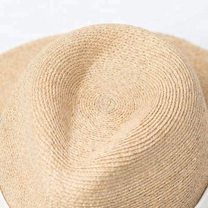 Chapeau Fedora de Luxe en Paille de Raphia Tressée, Chapeau Panama Fantaisie Tissé à la Main pour Hommes et Femmes, Idéal pour les Vacances d'Été, les Voyages, la Pêche et les Activités de Plein Air - Product Image 3