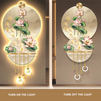 Peinture décorative moderne pour la maison peintures murales en porcelaine cristal 3D art led acrylique art mural led acrylique 3D art mural led acrylique