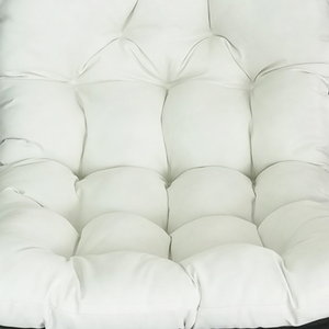 Sedia a Dondolo Singola <span class=keywords><strong>in</strong></span> Rattan con Supporto <span class=keywords><strong>in</strong></span> Metallo, Sedia Sospesa per Esterni, Patio, Cortile, Casa, Camera da Letto, <span class=keywords><strong>Tessuto</strong></span> per Arredamento da Esterno - Product Image 5