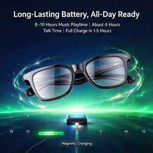 แว่นตา AI IFA02 W08 รุ่น V6.0 กันน้ำกระเซ็นระดับ IP65 ชาร์จแม่เหล็กสำหรับโทรและฟังเพลง - Product Image 1