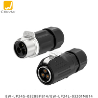 Connecteur Étanche Robuste LP24 35A 500V IP67 2 3 4 5 10 12 19 24 Broches Push-Pull pour Applications Marines, Extérieures, Agricoles et Minières