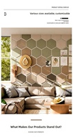Panneaux acoustiques hexagonaux autocollants modernes en polyester insonorisant pour studio d'enregistrement et bureau