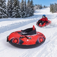 Yama YG75120 Tube à neige gonflable robuste de 44 pouces avec dossier, capacité de 500 lb, housse, poignées, corde de remorquage, pour enfants et adolescents, portable