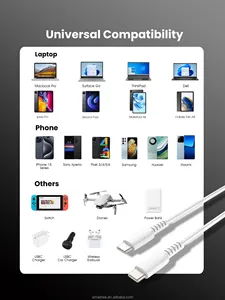 Amaitree 60W 프리미엄 1M 3A USB 타입 C 충전기 케이블 다기능 고속 충전 iPad 전화 내구성 나일론 꼰 PD 케이블