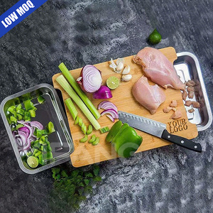 <span class=keywords><strong>Planche</strong></span> à découper en bois de bambou multifonctionnelle et écologique <span class=keywords><strong>avec</strong></span> tiroirs en acier <span class=keywords><strong>Planche</strong></span> à fruits, <span class=keywords><strong>pain</strong></span> et légumes Cuisine Ménage - Product Image 5