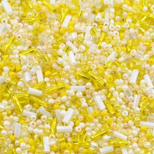 Superb quality gold glass seed bead mixed size yiwu factory direct sales price beads in bulk