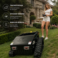 Tondeuse à gazon tout-terrain, robot télécommandé agricole à chenilles en caoutchouc, tondeuse à gazon, certifiée CE et EPA