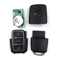 Télécommande étanche à 3 boutons pour clé de voiture 433MHz Clé de voiture pliante 1527/2260 Code de clonage Porte de garage LED Type 6V Tension