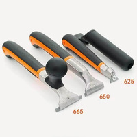 Grattoir industriel ergonomique bicolore antidérapant en carbure, robuste, pour enlever la rouille, la peinture et le mastic, avec lames remplaçables pour tuyaux