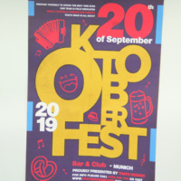 Affiche personnalisée en carton gaufré imprimée en quadrichromie pour festival de musique, fête d'Halloween, décoration murale pour la maison