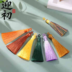 Borla decorativa de poliéster de 8 cm con diseño de bienvenida y comienzo, para marcapáginas, ropa, instrumentos musicales y nudos chinos - Product Image 1