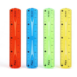 Regla Recta Transparente Flexible de Plástico Ecológico de 20 cm, Resistente a los Golpes, Plegable, para la Escuela y la Oficina - Product Image 1
