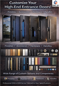 <span class=keywords><strong>Porta</strong></span> d'Ingresso di Lusso in Acciaio Inossidabile, <span class=keywords><strong>Porta</strong></span> Frontale Moderna Antifurto e Antiruggine - Product Image 3