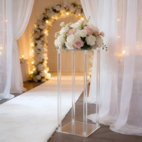 Support à fleurs en acrylique transparent de luxe de haute qualité, décoration de mariage, centre de table, 40 cm