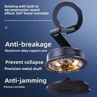 Support de voiture à ventouse de 70 mm |   Aimant N52 avec bras extensible à 4 axes |   360 °   Pliable et flexible |   Support universel pour tableau de bord en alliage de zinc K60