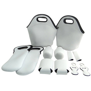 Fiambrera reutilizable de acampada, bolsa de almuerzo en blanco con aislamiento por sublimación, de neopreno, para Picnic - Product Image 1