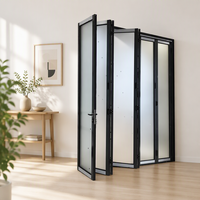 GAAS Nouvelle conception de porte patio pliante, vente en gros, balcon, portes extérieures coulissantes pliantes en aluminium à triple vitrage