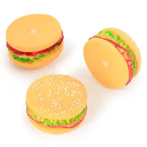 Hamburger Shape Pet Toy Squeak Toy Dog Puppy Chew Toy