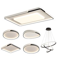 Plafonnier nordique contemporain noir rond luminaires LED maison décorative pour salon chambre