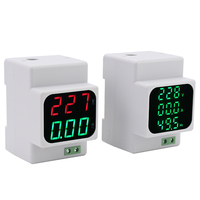 Compteur de puissance monophasé sur rail DIN, voltmètre, ampèremètre, facteur de puissance, temps, énergie, affichage LCD, classe 1.0, 50A, 0-9999.9kWh