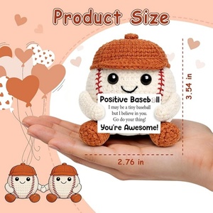 Juguetes de Peluche Tejidos a Mano con Temática de Béisbol, Ideales <span class=keywords><strong>para</strong></span> la Temporada de Regreso a Clases, Pequeños <span class=keywords><strong>Regalos</strong></span> <span class=keywords><strong>para</strong></span> San Valentín y Pascua - Product Image 5