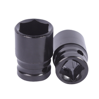 Soket Hex baja vanadium krom hitam 1/2 inci kualitas tinggi dengan harga murah