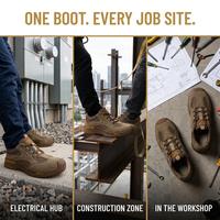 Chaussures de sécurité pour hommes en cuir suédé respirant avec semelle intermédiaire en acier anti-perforation et embout en acier, personnalisables en usine