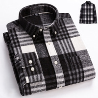 Chemise à carreaux décontractée pour homme avec logo personnalisé, 100% coton, manches longues, fabricant de chemises à carreaux, vente en gros B2B, vêtements