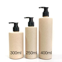 Nouvel emballage de pompe à lotion et shampoing cosmétique biodégradable en paille de blé écologique 200ml 300ml 500ml