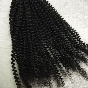 Extensioni per <span class=keywords><strong>capelli</strong></span> umani ricci afro all'ingrosso da 60g/pz, con riccioli a molla africani pre-annodati per trecce, tipo AC Feathers - Product Image 5