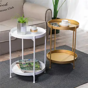 Nova bandeja de chá moderna, venda quente de varal de ferro moderno e nórdico para móveis, bandeja de metal redonda, mini sofá de mesa lateral