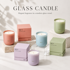AIKUN Bougies parfumées en verre de luxe haut de gamme, personnalisées, pour la décoration de la maison, cadeau de mariage, sans fumée, en cire de soja - Product Image 3