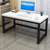 Bureau d'ordinateur moderne en métal, 75/80/85 cm de long, largeur et hauteur, résistant à la corrosion, design compact et arrondi pour ordinateur portable, idéal pour le bureau à domicile, fixe
