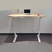 Cadre de bureau assis-debout pneumatique populaire à double jambe, 2 niveaux, avec vérin à gaz métallique, base de table réglable en hauteur pour bureau à domicile