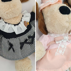 צעצוע כלב רך וחמוד בסיטונאות, בובת פרווה עם תלבושות מרובות, דמות מצוירת, מתנה לילדים, בנות ובנים - Product Image 4