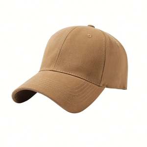 Casquette de baseball rétro kaki de haute qualité à 6 panneaux pour adultes, conçue avec broderie à la main et impression en relief pour hommes et femmes - Product Image 1