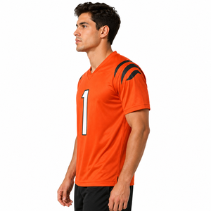 Personalized American Football Jerseys Unisex Adults Custom <b>Mesh</b> T-Shirts Sublimated Team Name Number Breathable Anti-Bacterial - Product Image 4