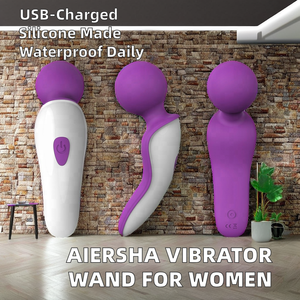 AIERSHA 미니 무선 마사지 완드 10 단 고주파 진동 방수 비윤활 개인용 G-Spot 진동기 - Product Image 2