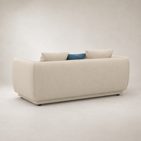 Canapé moderne QINUO, design incurvé, tissu technique, confortable, minimaliste, pour salon, maison, appartement