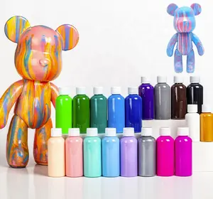 Professional DIY 30ml/60ml/120ml/500ml/1L Acrylic Pouring Paint Using For Fluid Bears