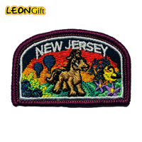 Écusson brodé personnalisable en gros, motif floral à coudre pour vêtements et casquettes, en tissu, avec matériau principal et écusson personnalisé sur mesure