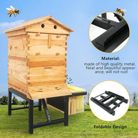 Anpassbarer Faltbarer Bienenstock-Ständer Robuste Metall-Bienenstockbasis für die Imkerei