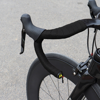 Pita Setang Sepeda MUQZI Ultra Ringan, Bernapas, untuk Sepeda Fixed Gear, Dilengkapi 2 Penutup Setang