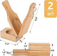 Groothandel Fruit En Groente Gereedschap Houten Bamboe Tostonera Toston Maker Bananenweegbree Pers Stamper 2 In 1