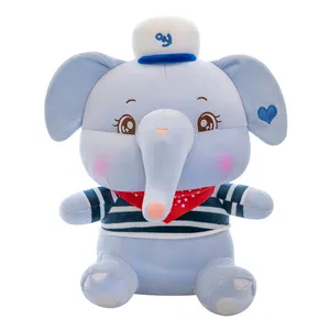Elephant stuffed animal 55cm stuffed elephant toy in navy suit stuffed animal elephant decor gift