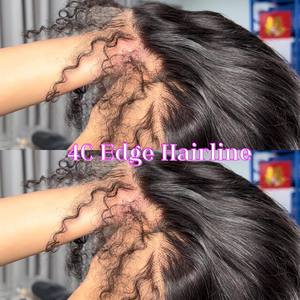 Peluca Frontal de encaje 4x4, 13x4, <span class=keywords><strong>Pelo</strong></span> Rizado de <span class=keywords><strong>huevo</strong></span> súper doble, rizos de encaje HD, peluca de cabello Fumi - Product Image 2