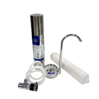 Purificateur d'eau à monter sur robinet, en acier inoxydable, avec robinet déviateur et bec col de cygne, pour cuisine et maison, vente en gros, OEM